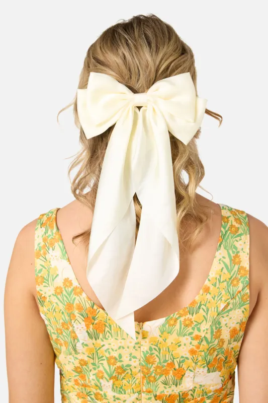 Cream Long Satin Barrette Clip sold by Princess Highway