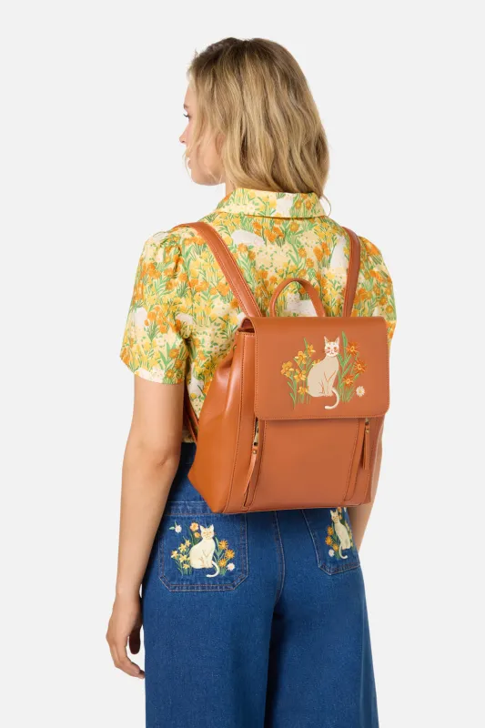 Cat & Flora Embroidery Backpack sold by Princess Highway