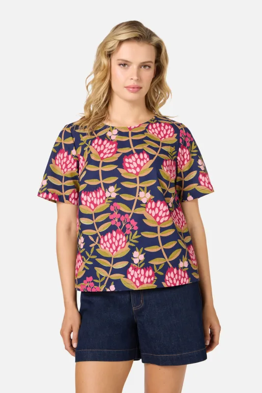 Protea Flower Short Sleeve Top sold by Princess Highway