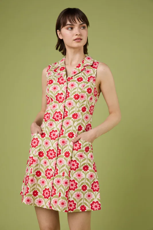 Cleo Geo Mini Collared Dress sold by Princess Highway