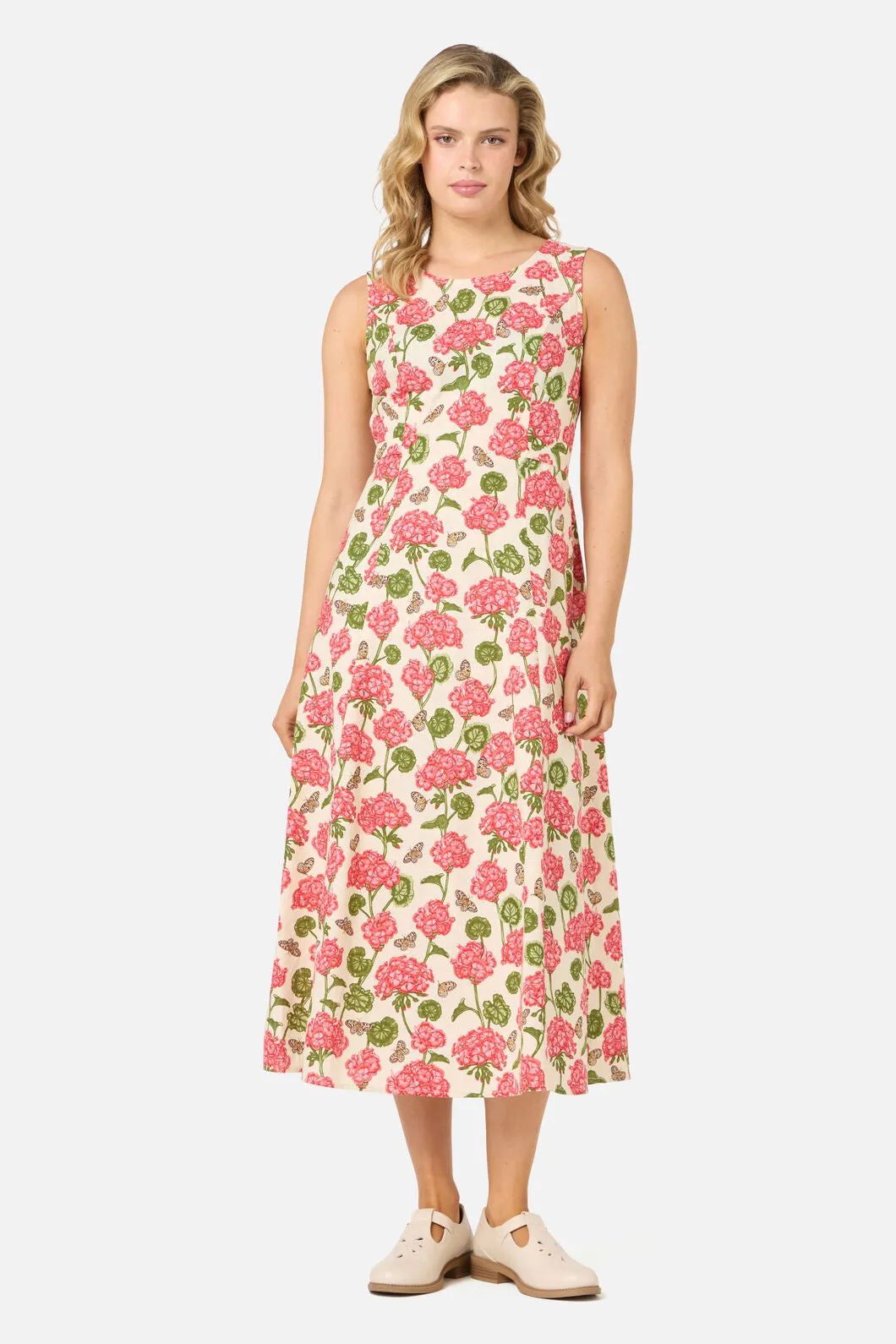 Geranium Flower Midi Dress sold by Princess Highway product image thumbnail 3