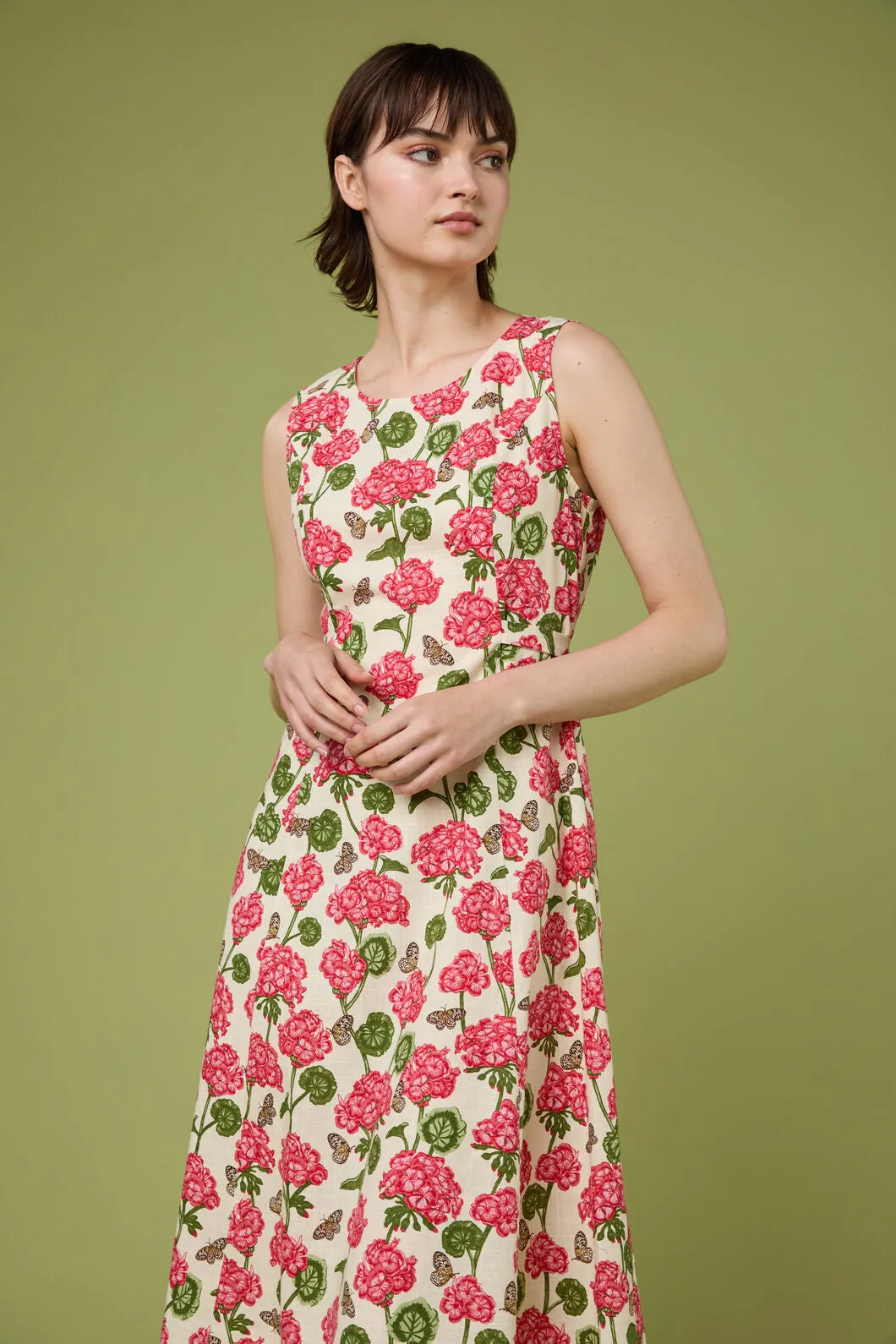Geranium Flower Midi Dress sold by Princess Highway product image thumbnail 2