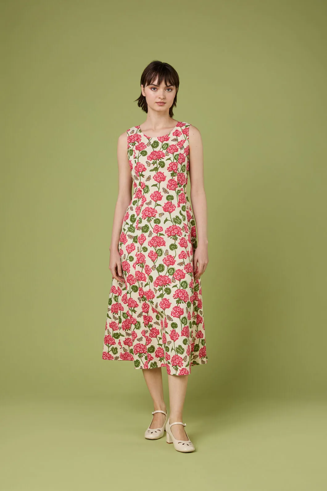 Geranium Flower Midi Dress sold by Princess Highway