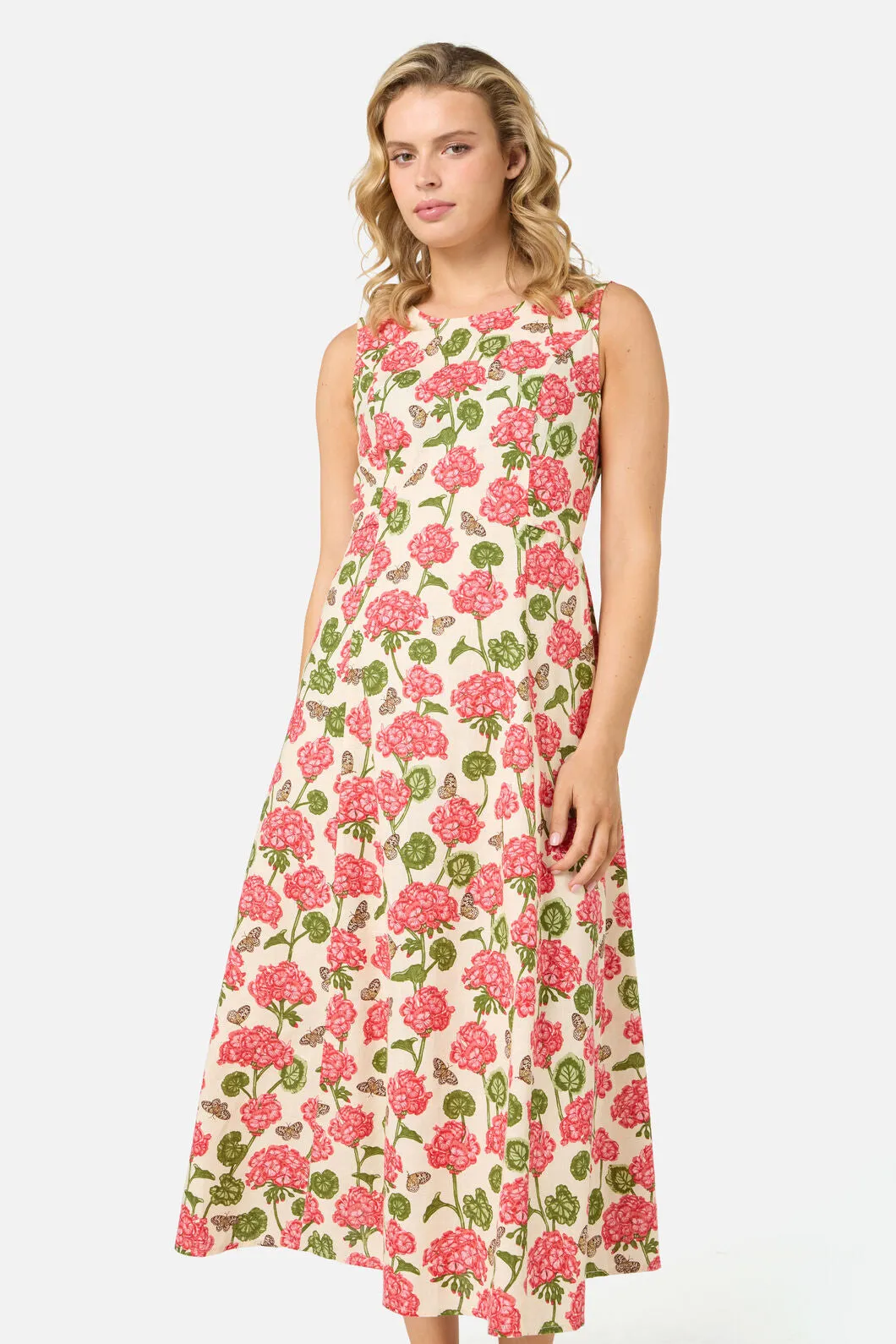 Geranium Flower Midi Dress sold by Princess Highway product image thumbnail 4