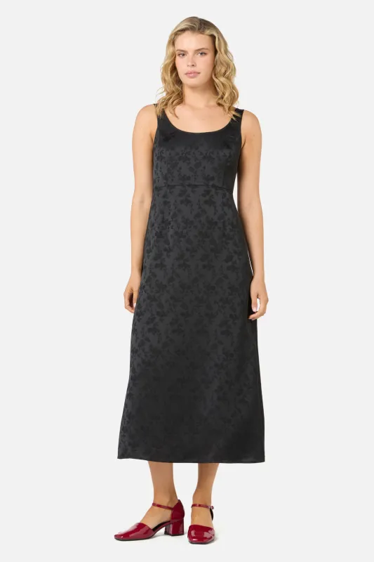 Roma Satin Embossed Midi Dress sold by Princess Highway