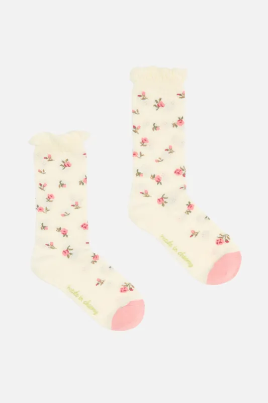 Pointelle & Floral Socks sold by Princess Highway