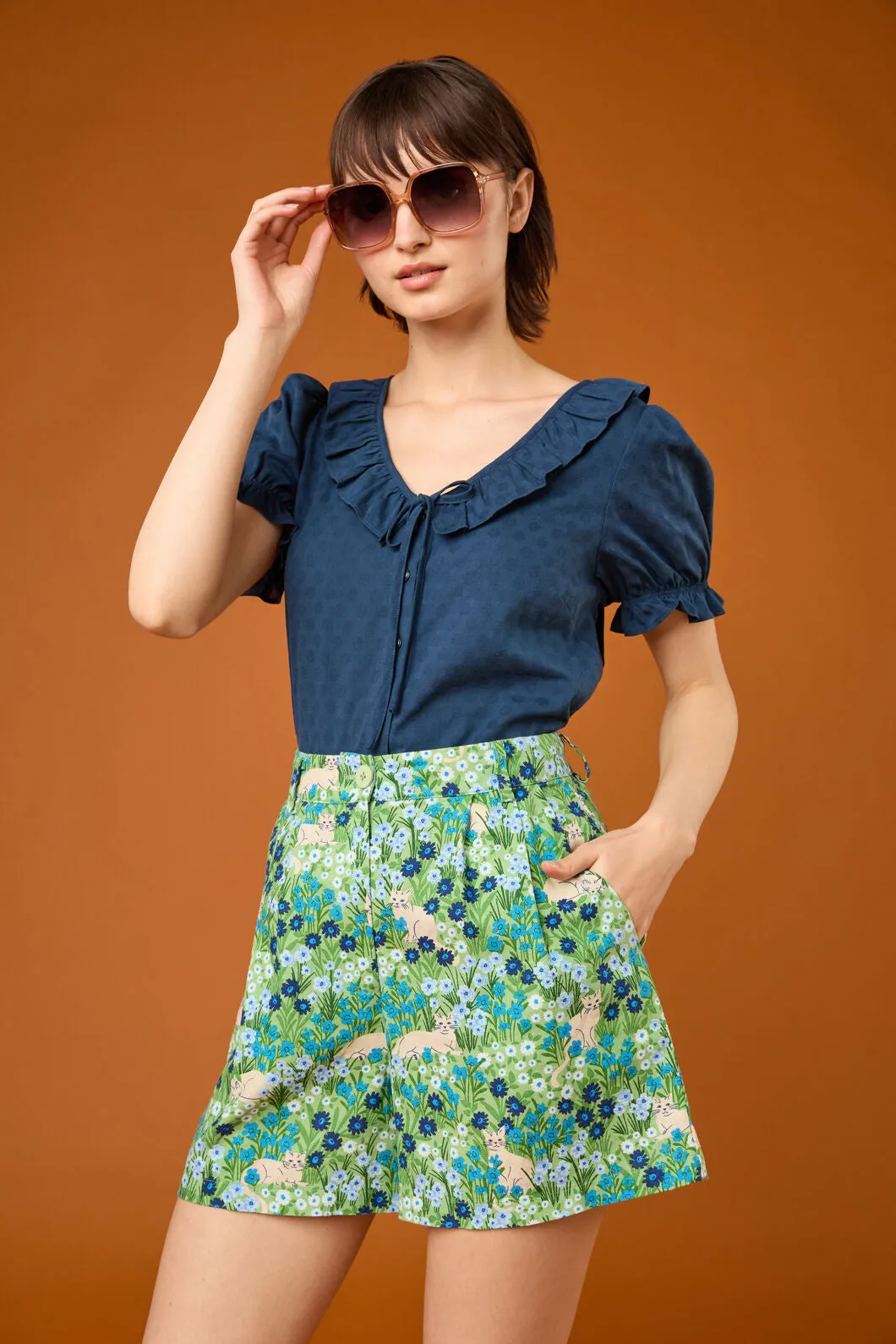 Champagne 70s Glamour Sunglass sold by Princess Highway