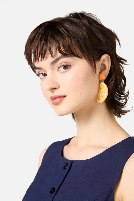 Orange Beaded Earrings sold by Princess Highway