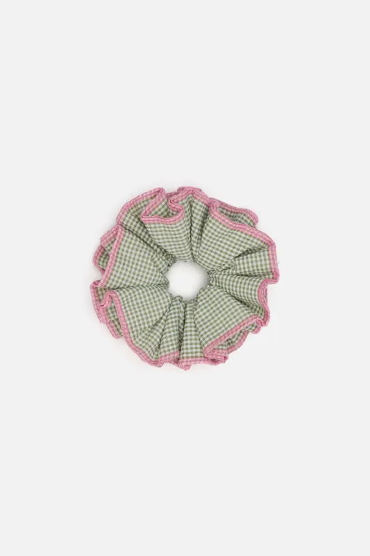 Green Gingham Scrunchie sold by Princess Highway