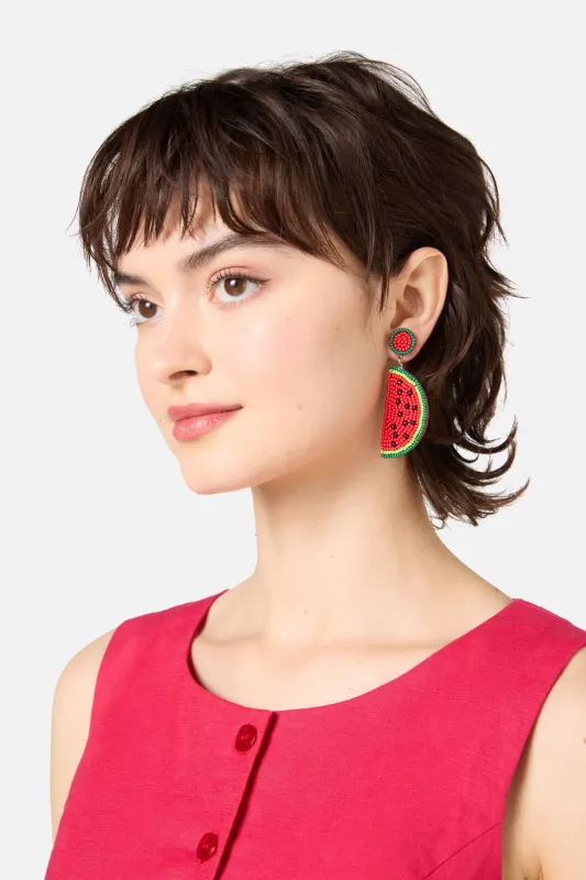 Watermelon Beaded Earrings sold by Princess Highway