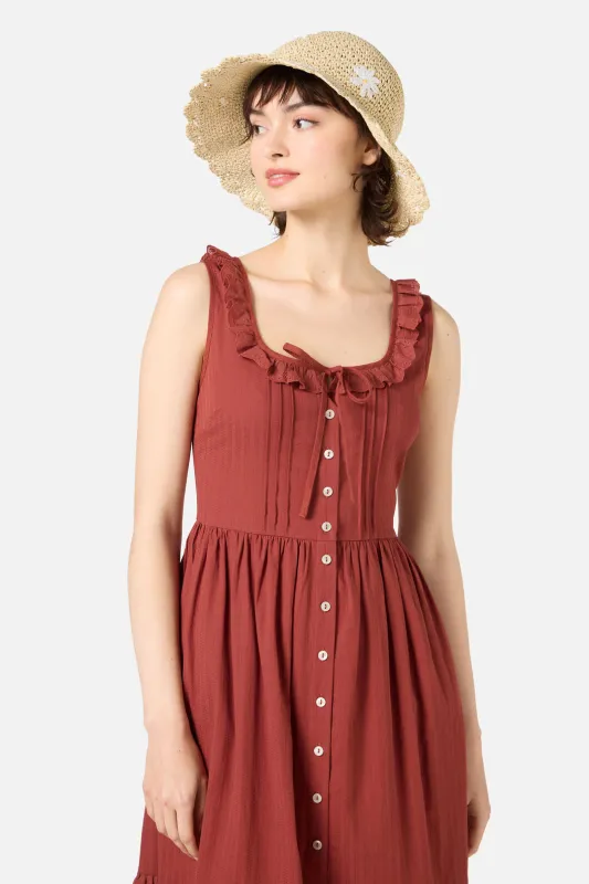 Daisy Embroidery Straw Hat sold by Princess Highway