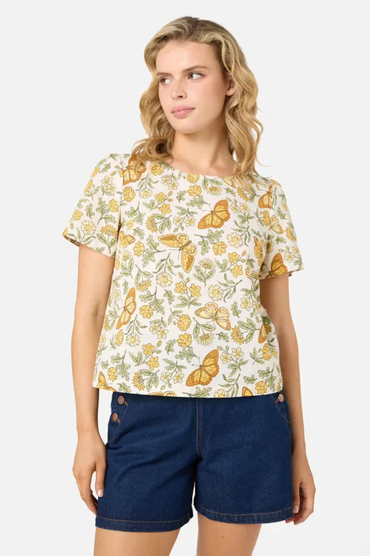 Yvette Butterfly Top sold by Princess Highway