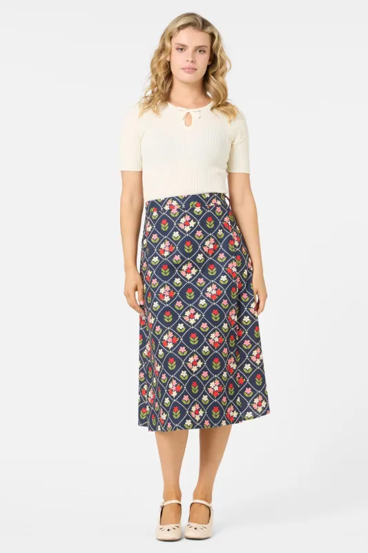 Judy Wrap Midi Skirt sold by Princess Highway