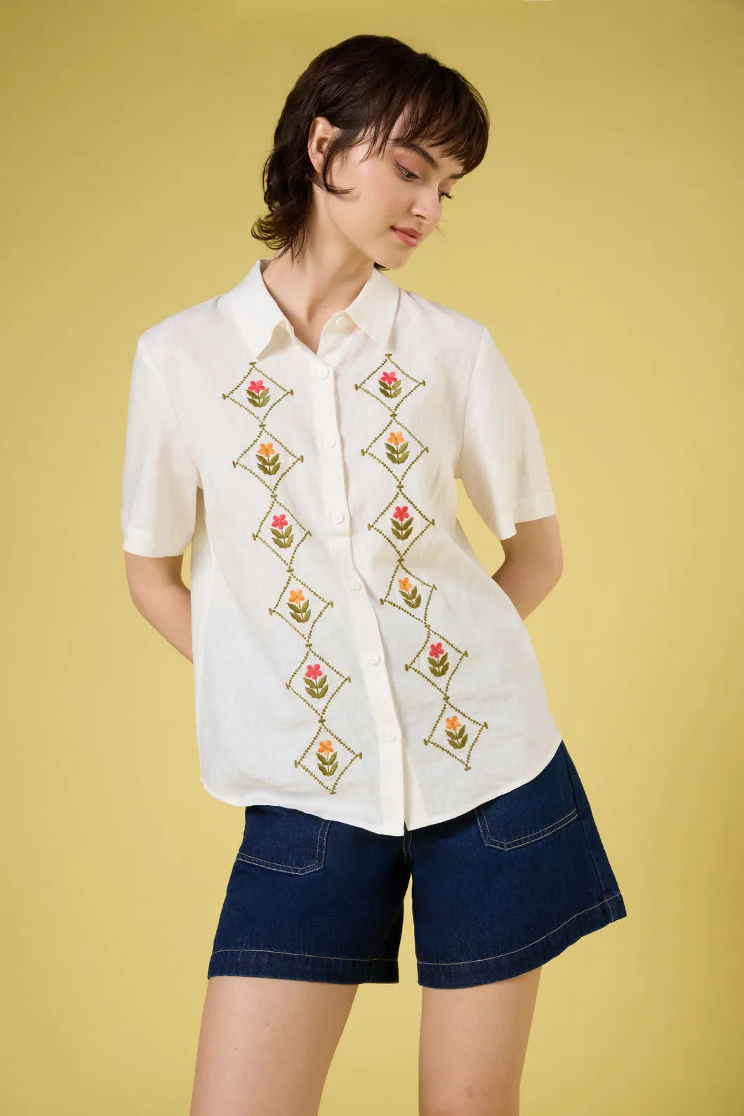 Flower Girl Embroidered Shirt sold by Princess Highway product image thumbnail 3
