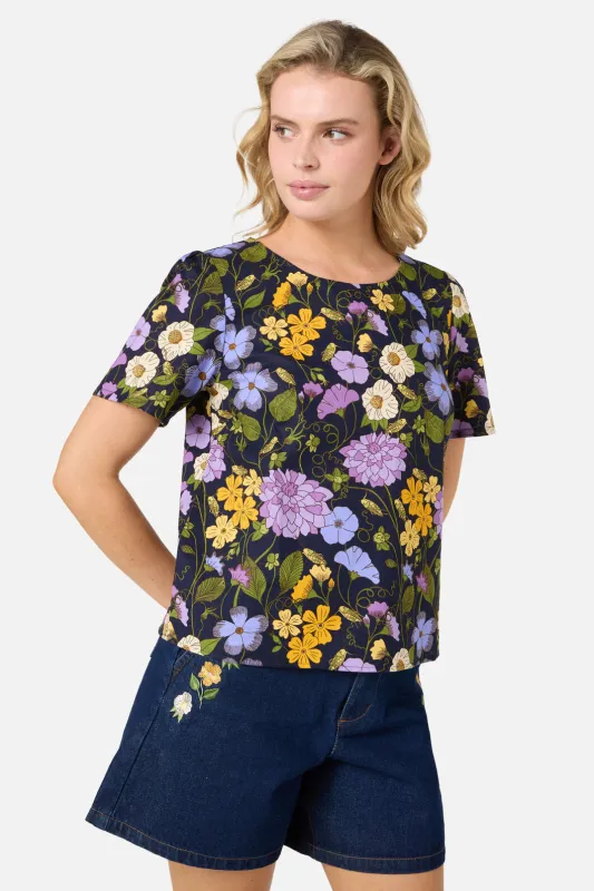 Grasshopper Floral SS Top sold by Princess Highway