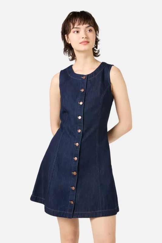 Camille Denim Mini Dress sold by Princess Highway