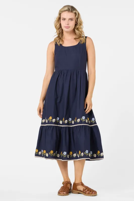 Blooms Embroidered Midi Dress sold by Princess Highway