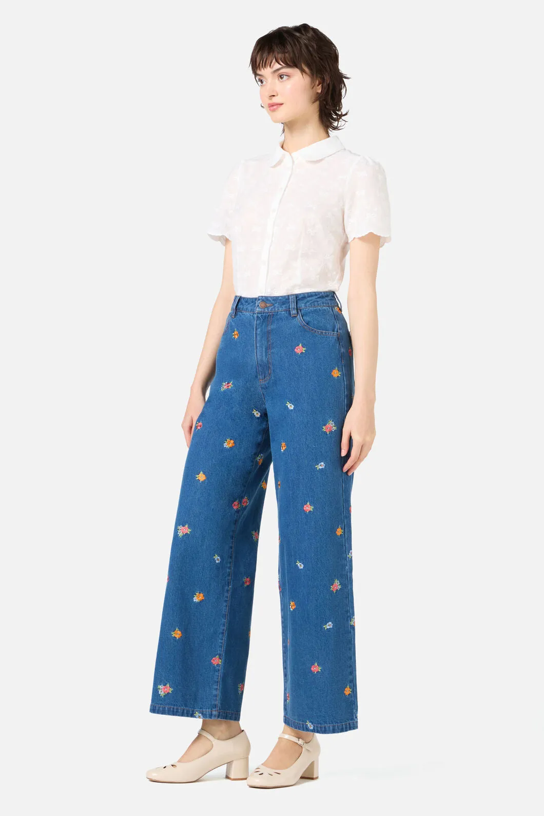 Floral Embroidered Denim Jeans sold by Princess Highway product image thumbnail 3