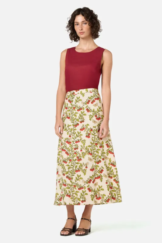 Cherry Tomatoes Midi Skirt sold by Princess Highway