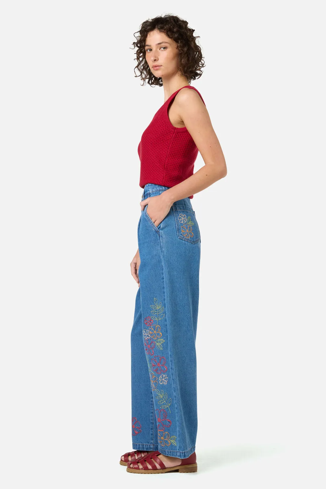 Alexa Flower Embroidered Jean sold by Princess Highway product image thumbnail 3