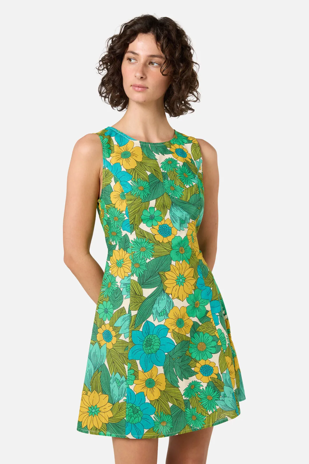 Nellie 70'S Floral Shift Dress sold by Princess Highway product image thumbnail 3