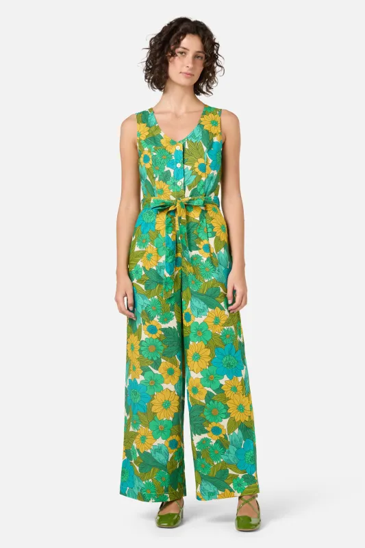 Nellie 70'S Floral Jumpsuit sold by Princess Highway