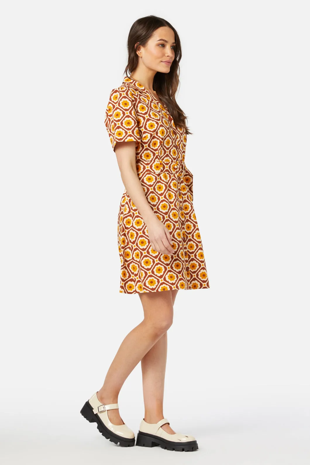 Flower Tile Mini Dress sold by Princess Highway product image thumbnail 4