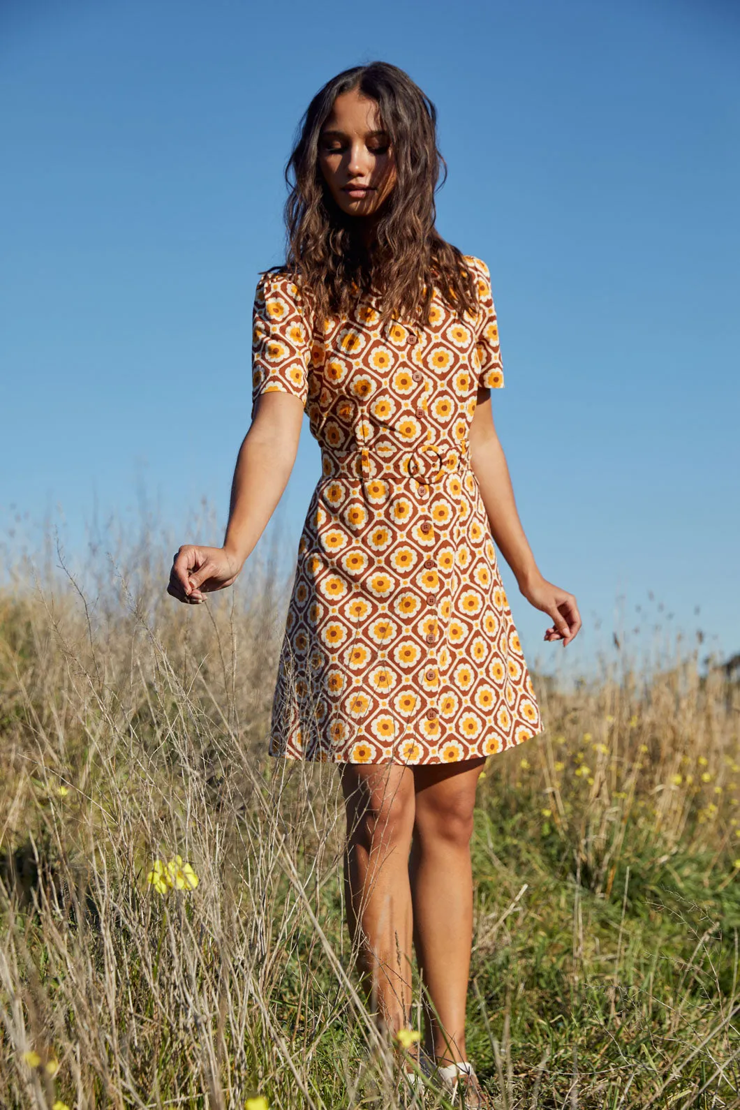 Flower Tile Mini Dress sold by Princess Highway product image thumbnail 2