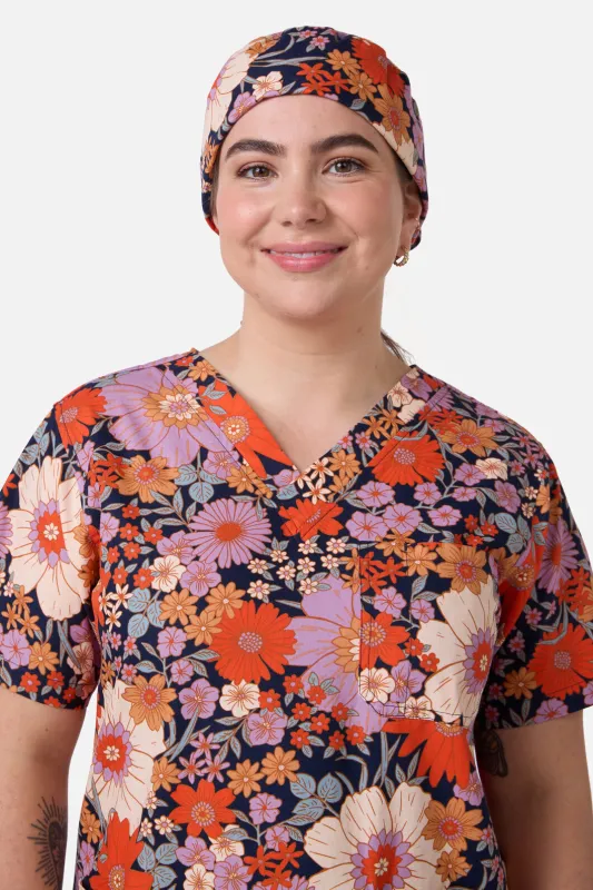 Sunny Floral Scrub Hat sold by Princess Highway