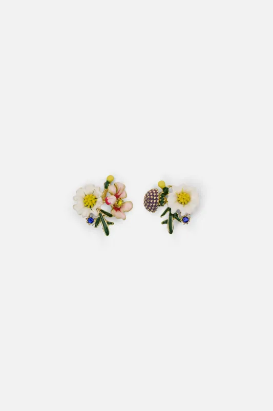 Enamel Flower Bunch Earrings sold by Princess Highway