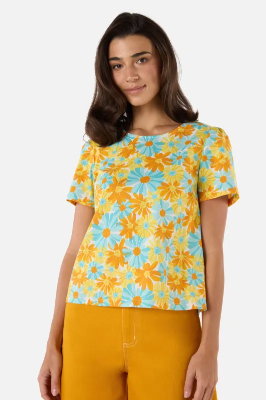 Vintage Daisy Short Sleeve Top sold by Princess Highway