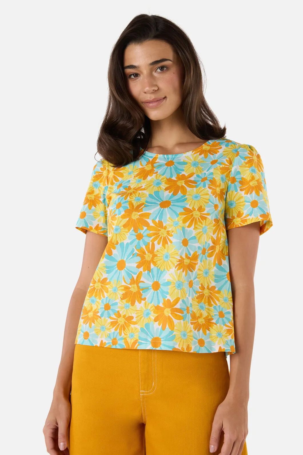 Vintage Daisy Short Sleeve Top sold by Princess Highway