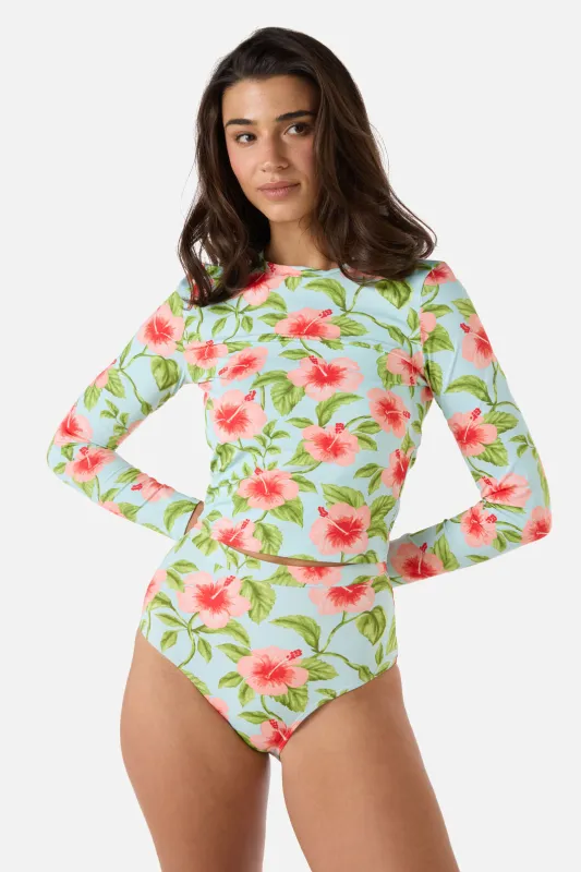 Hibiscus Rashie Swim Top sold by Princess Highway