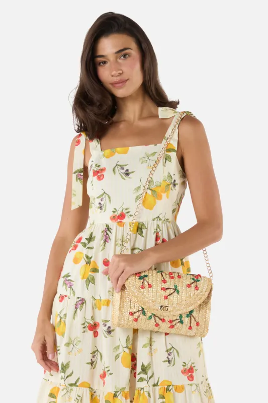 Cherry Straw Bag made by Princess Highway