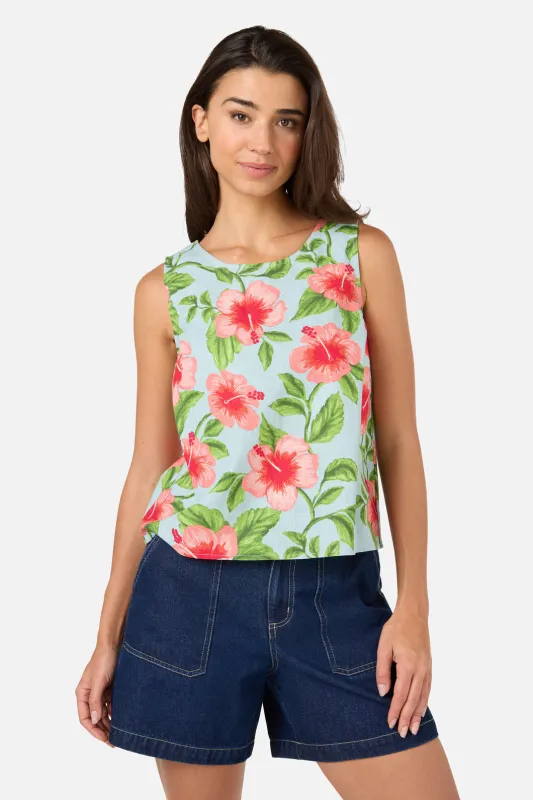 Hibiscus Summer Shell Top sold by Princess Highway