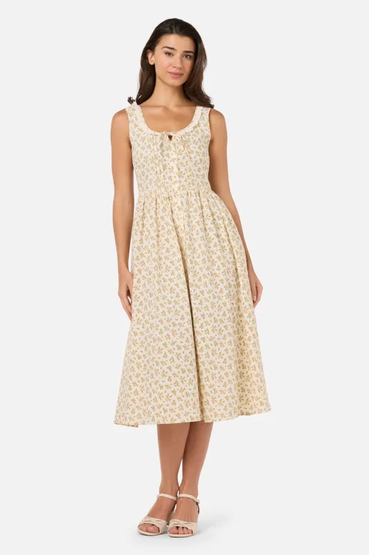 Elodie Ditsy Corset Midi Dress sold by Princess Highway