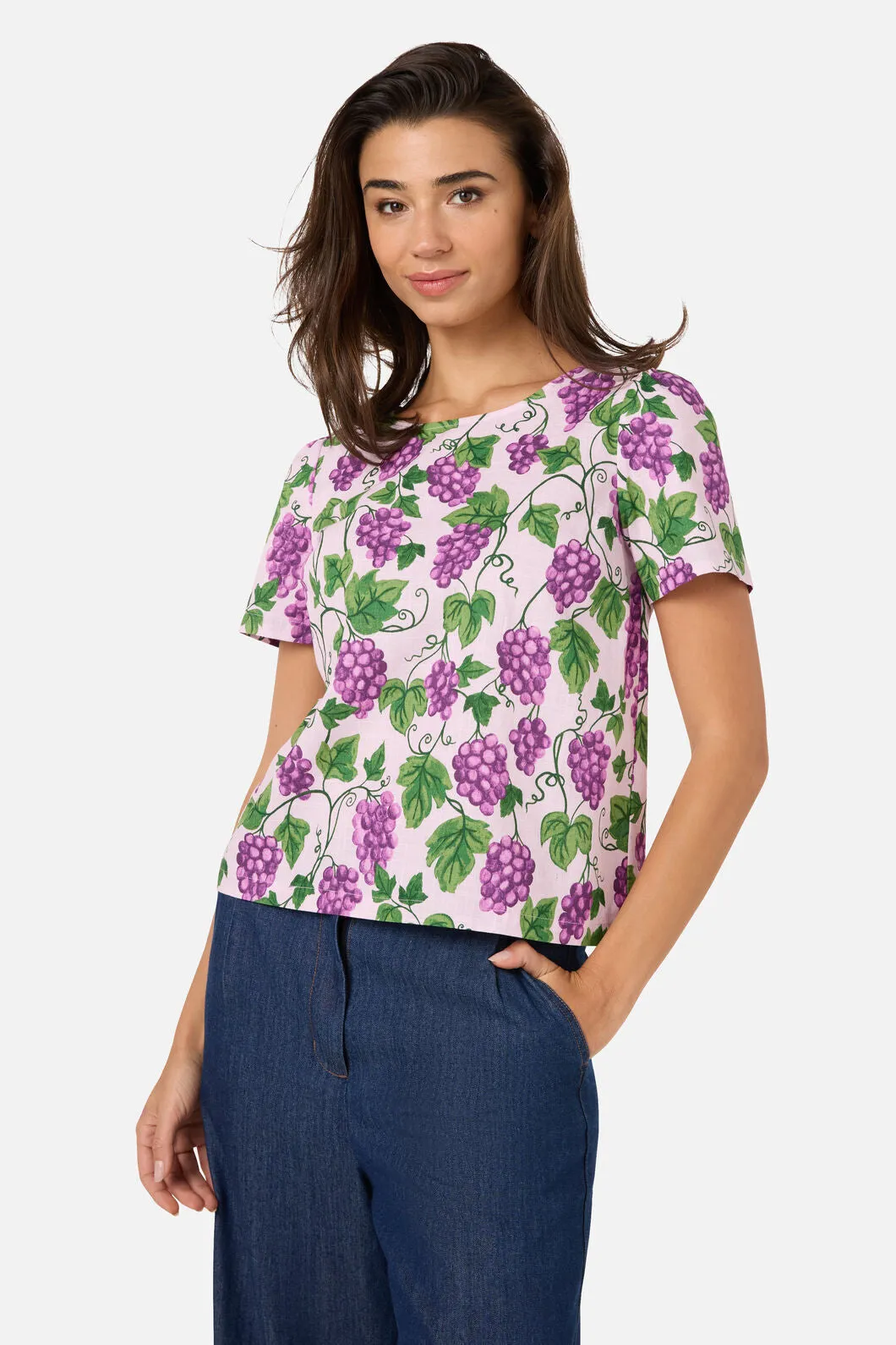 Grape Vine Short Sleeve Top sold by Princess Highway