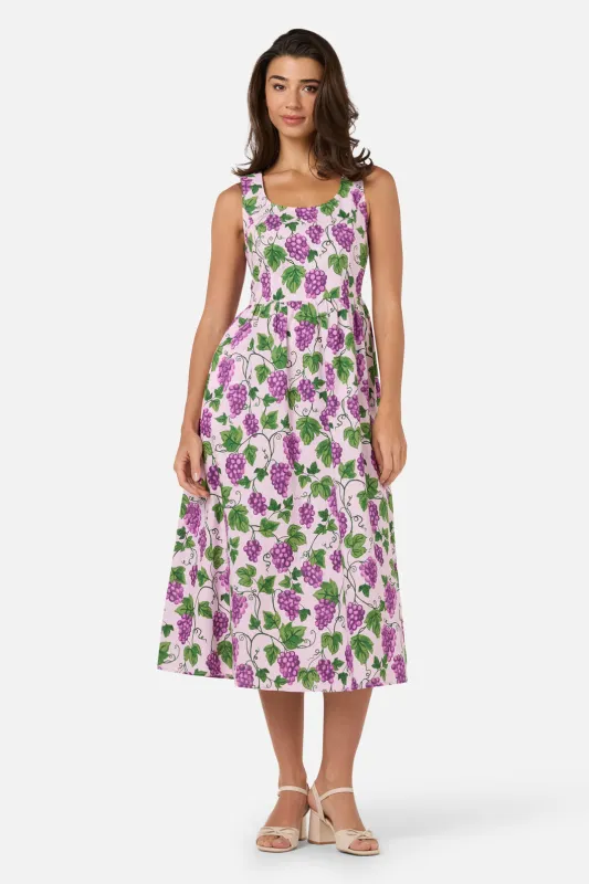 Grape Vine Midi Dress made by Princess Highway