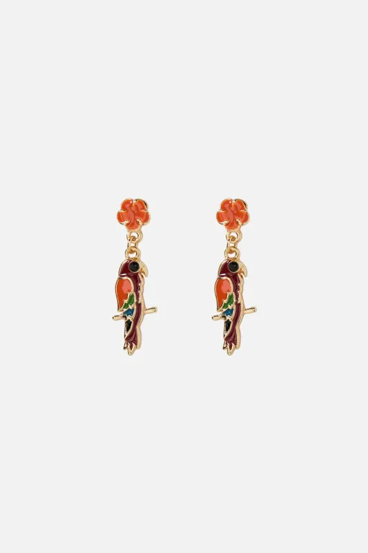 Parrot Hibiscus Earrings sold by Princess Highway