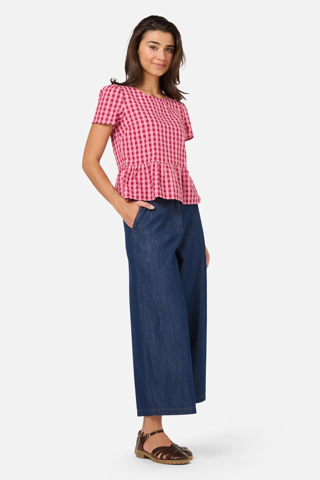 Margot Check Short Sleeve Top sold by Princess Highway product image thumbnail 3