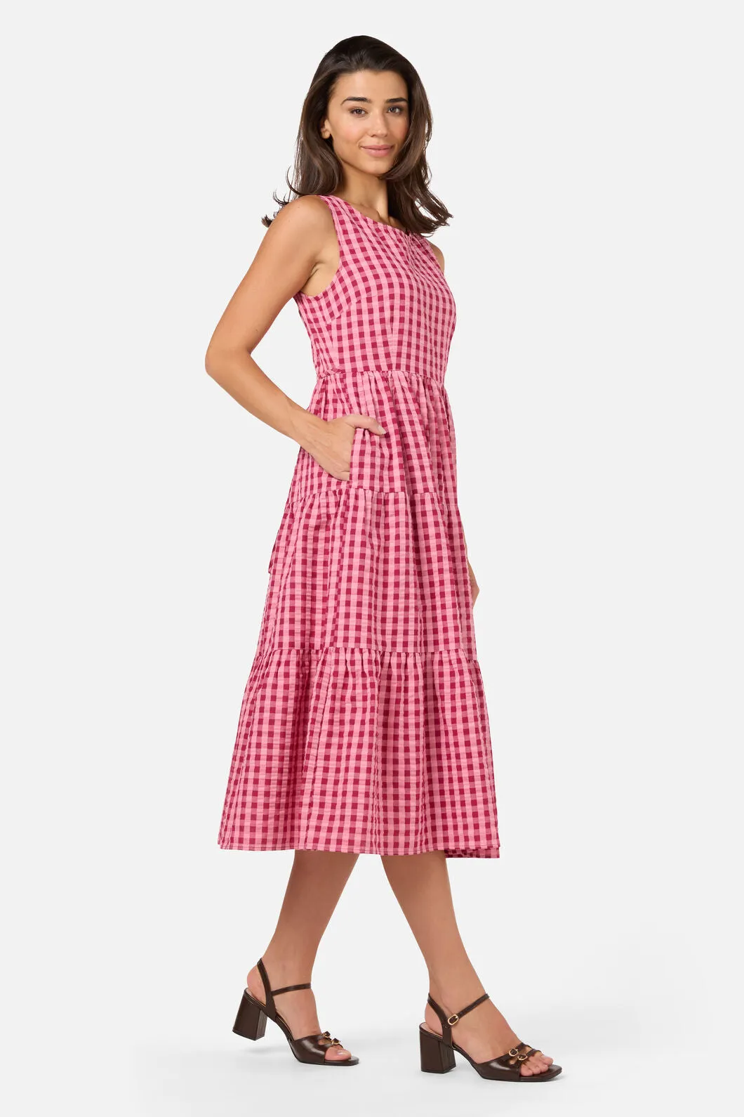 Margot Check Midi Dress sold by Princess Highway product image thumbnail 3