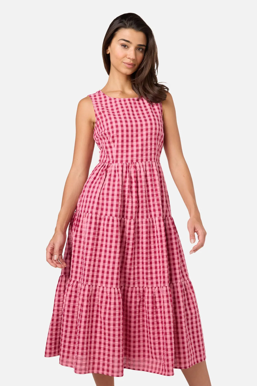 Margot Check Midi Dress sold by Princess Highway product image thumbnail 2
