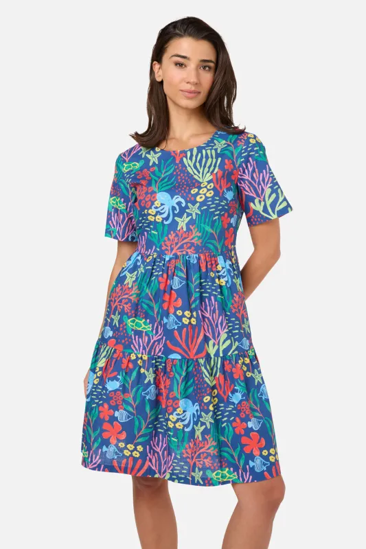Coral Reef Smock Dress sold by Princess Highway