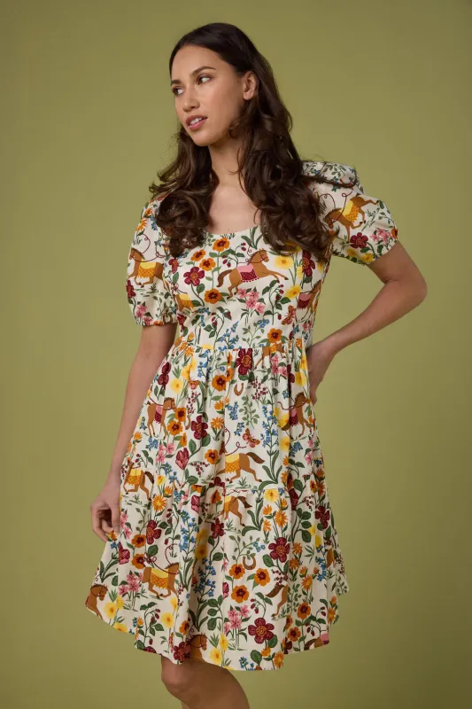 Fancy Horses Tiered Mini Dress sold by Princess Highway