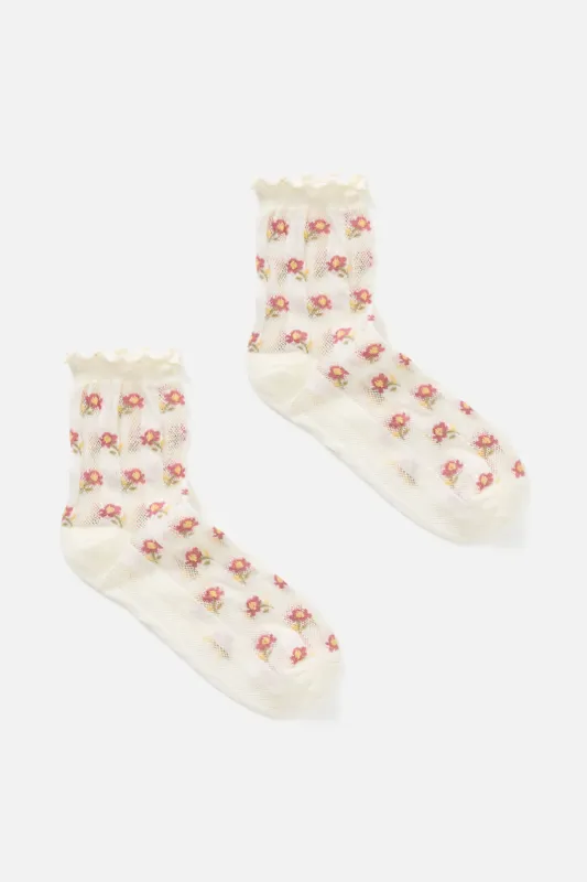 Light Weight Daisy Socks sold by Princess Highway