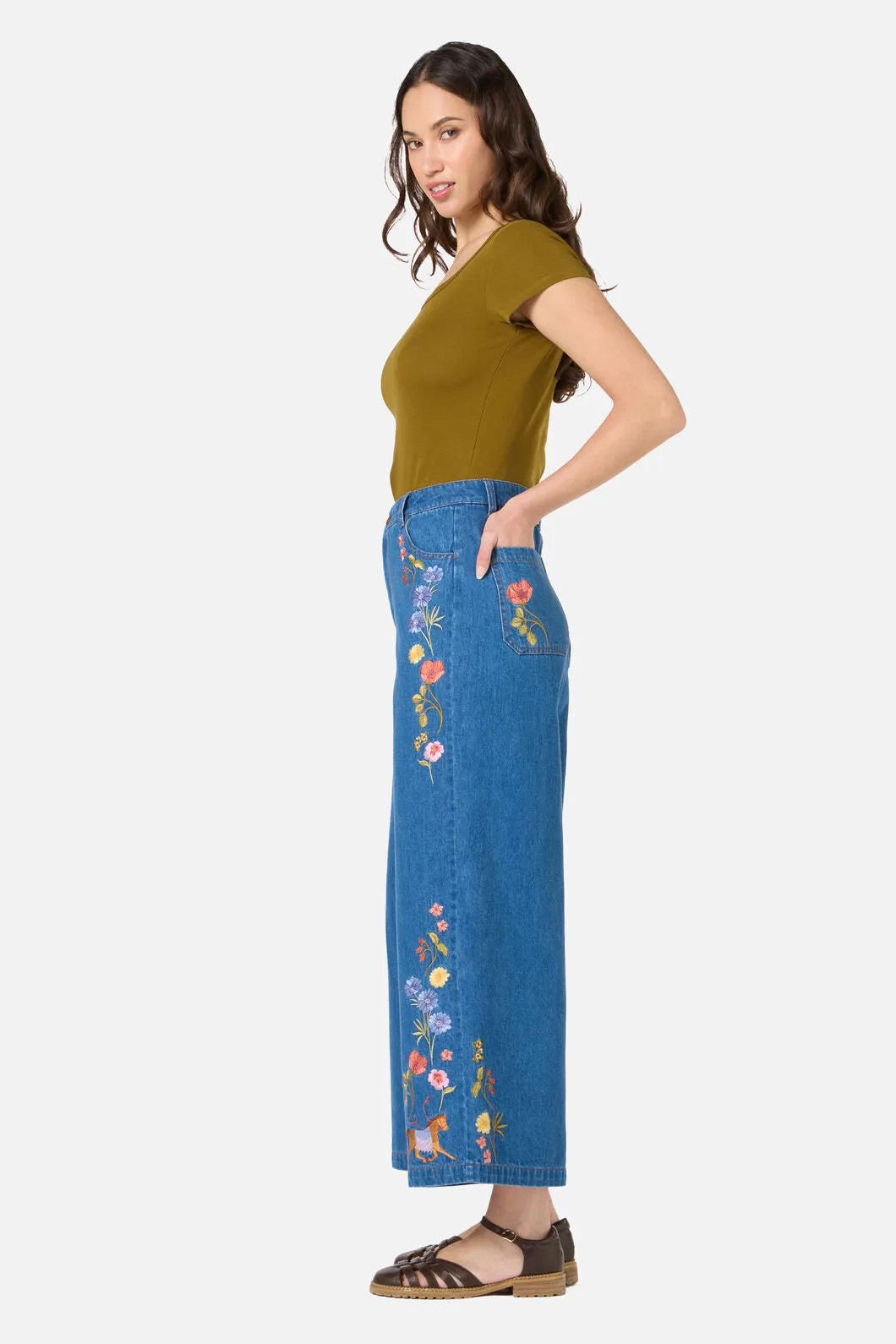 Horse & Flower Emb Jean sold by Princess Highway product image thumbnail 4