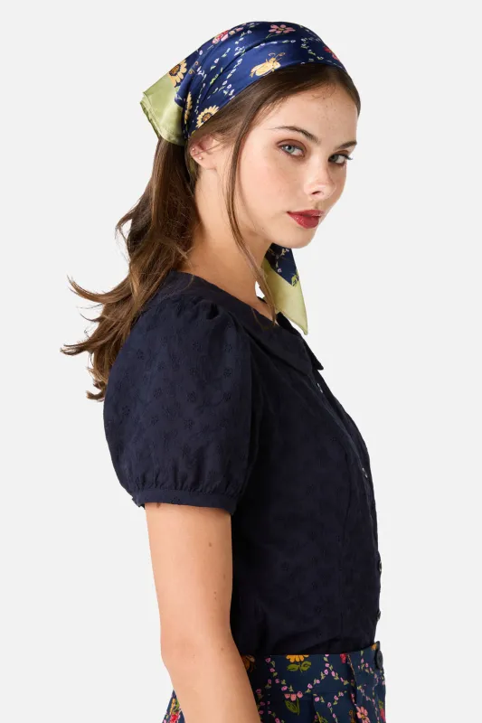 Honey Bee Satin Scarf made by Princess Highway