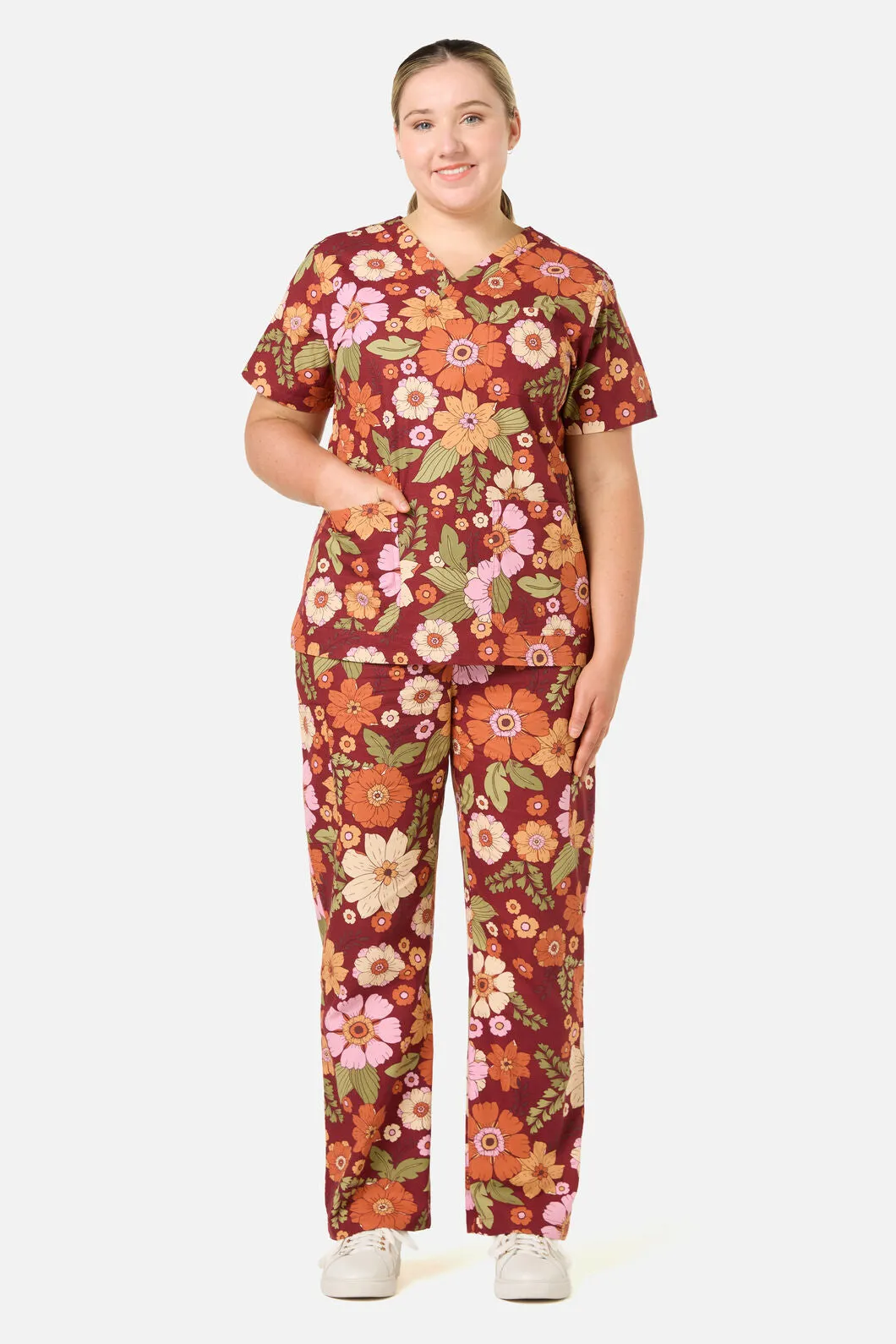 Brandy Floral Scrub Set sold by Princess Highway