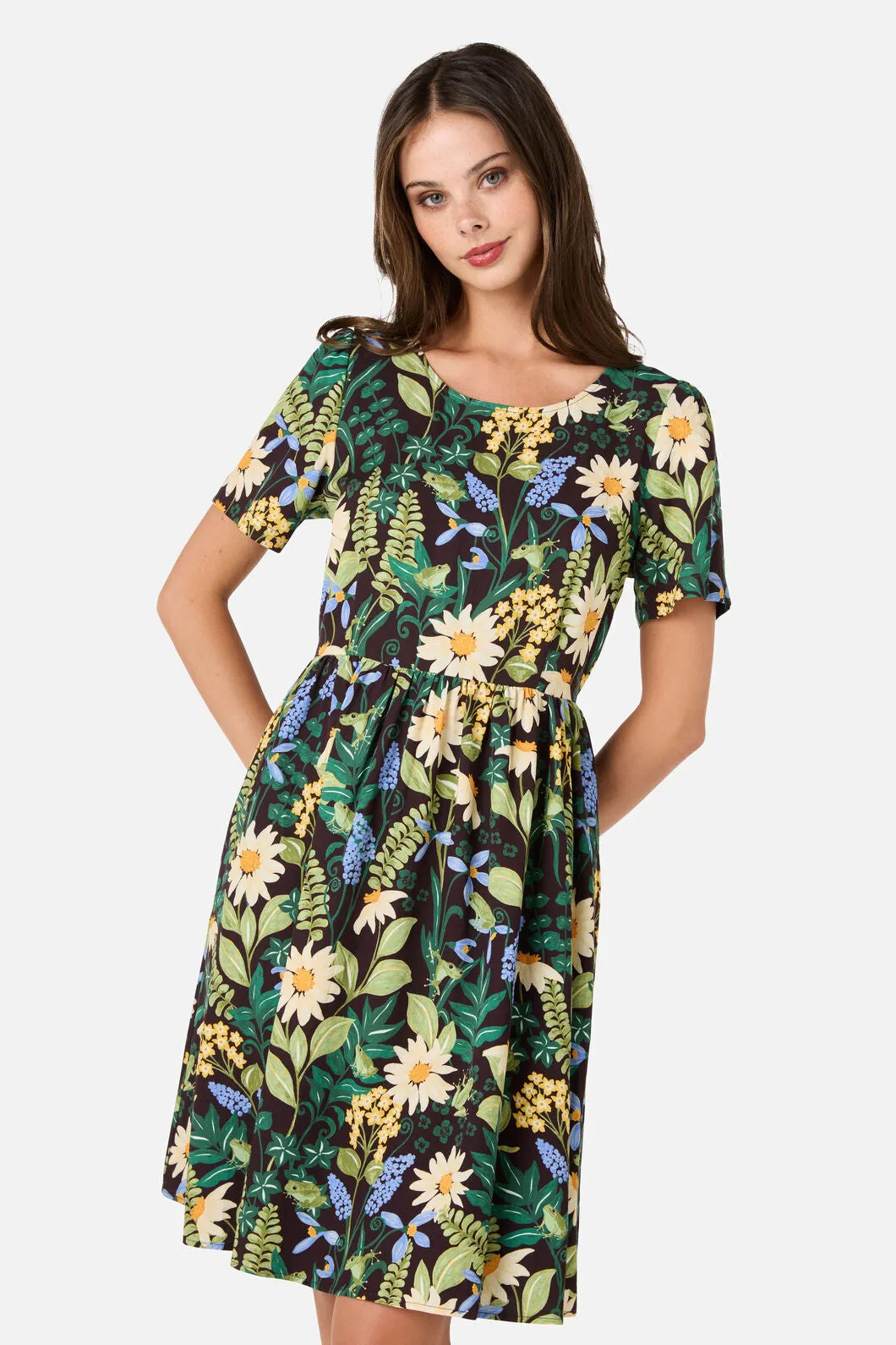 Tiana Tree Frog Smock Dress sold by Princess Highway