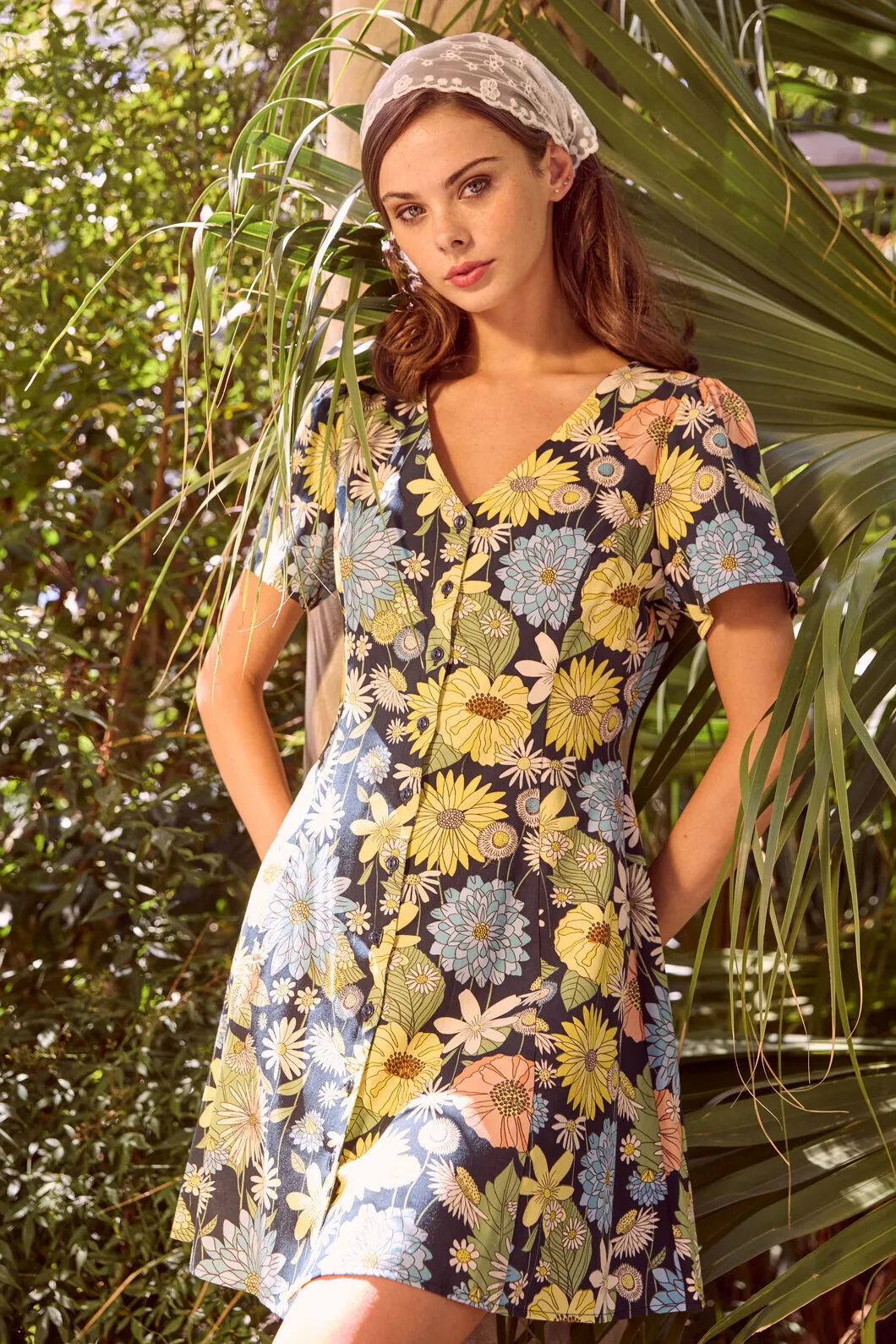 Leonie Floral Mini Dress sold by Princess Highway